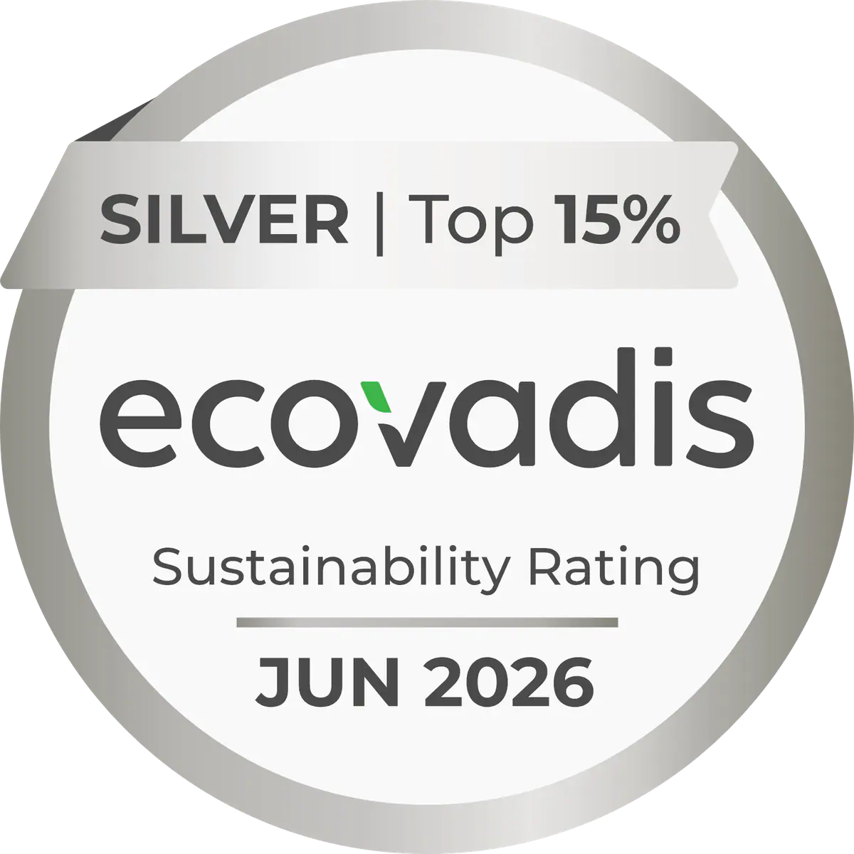 EcoVadis Silver medal 2026 awarded to VUP, a.s.